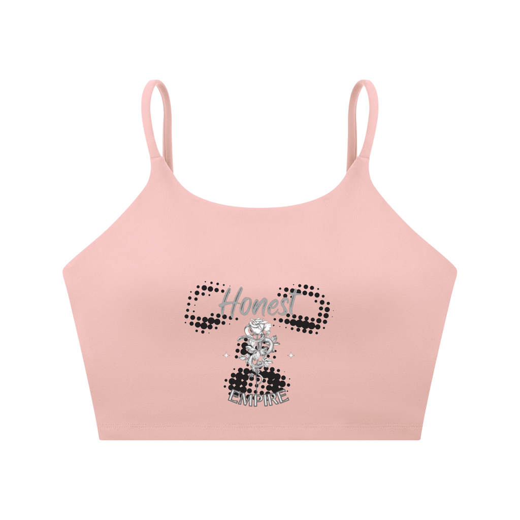 H.E. FACE Spaghetti Strap Yoga Sports Bra