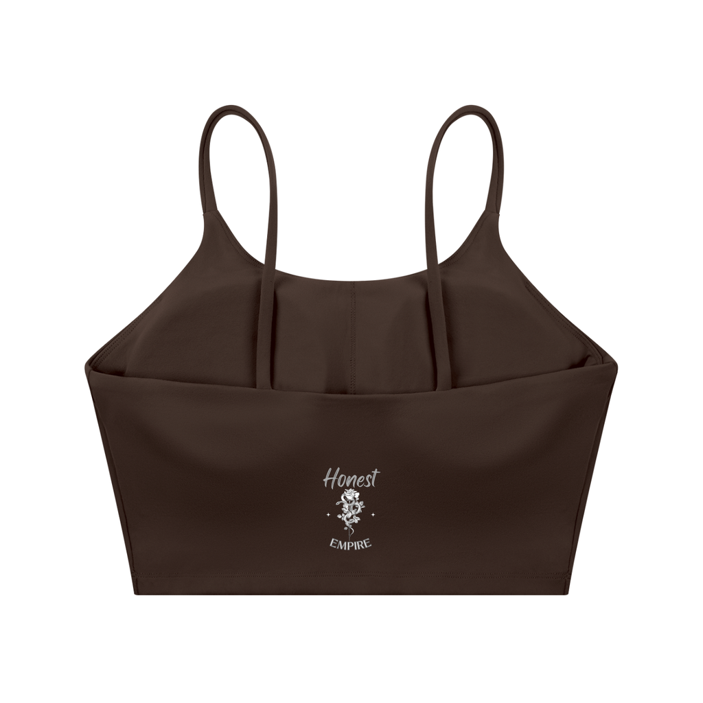H.E. FACE Spaghetti Strap Yoga Sports Bra