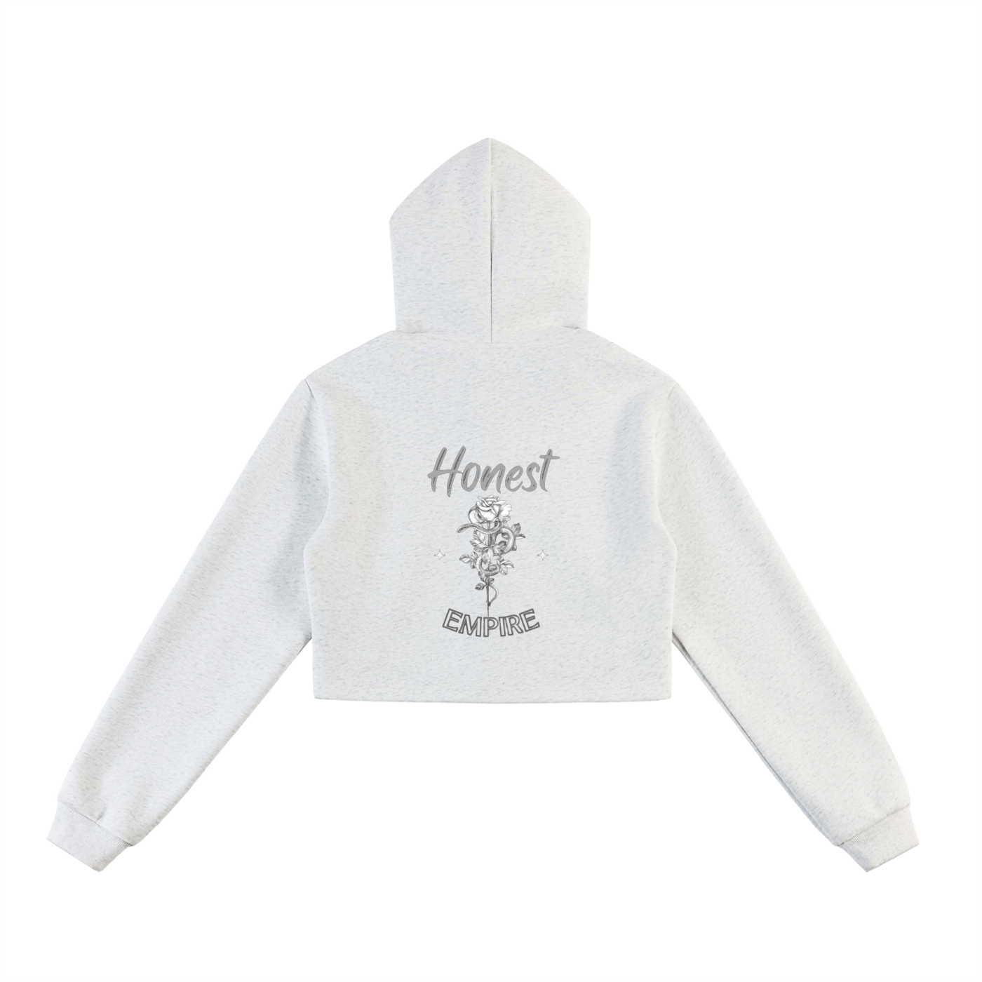 H.E. Essential Cropped Zip-Up Hoodie