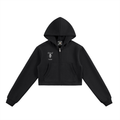H.E. Essential Cropped Zip-Up Hoodie