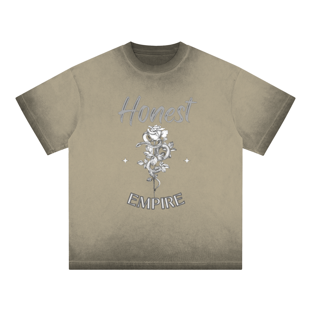 H.E. “WashYourHands” Reverse Dyed Loose Cotton T-Shirt