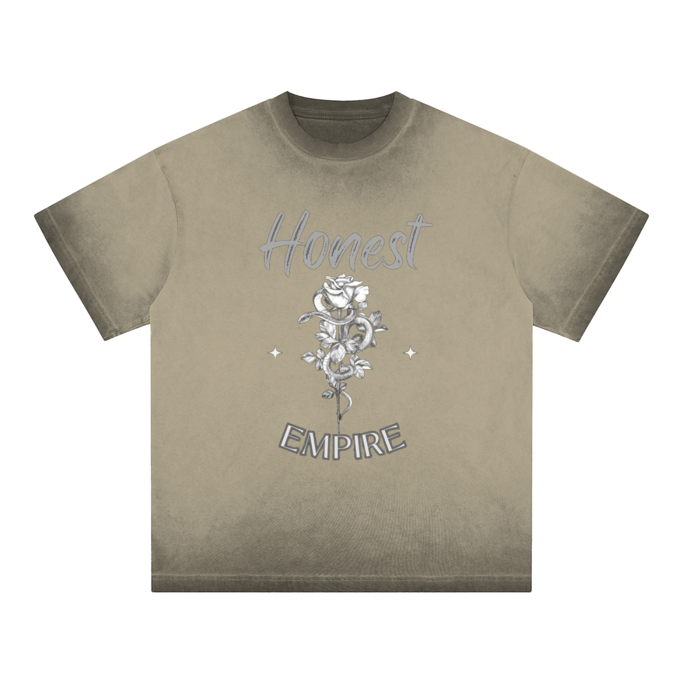 H.E. “WashYourHands” Reverse Dyed Loose Cotton T-Shirt