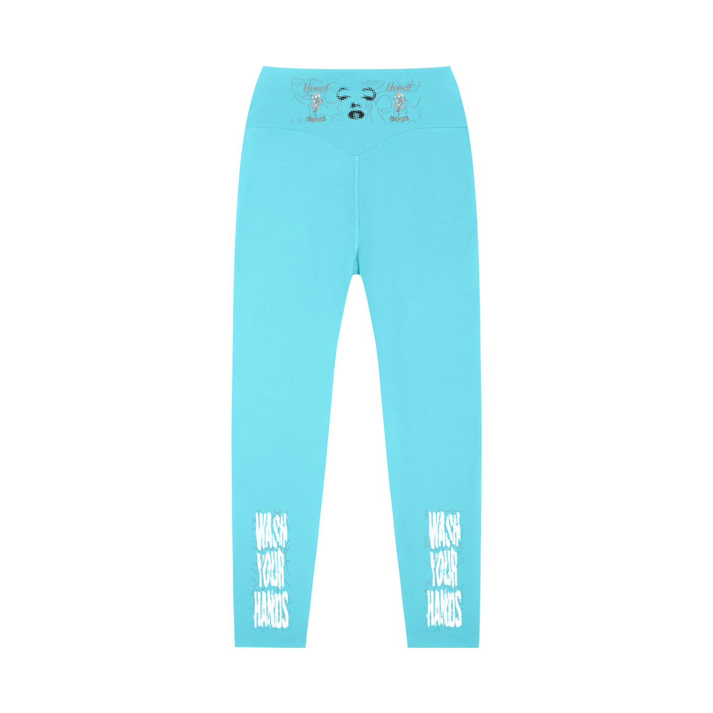 H.E. “WashYourHands” High-Waisted Yoga Leggings