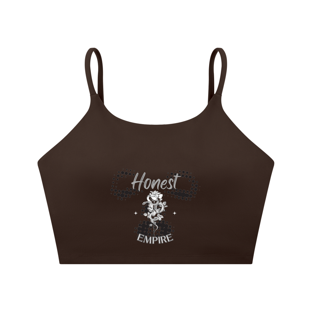 H.E. FACE Spaghetti Strap Yoga Sports Bra