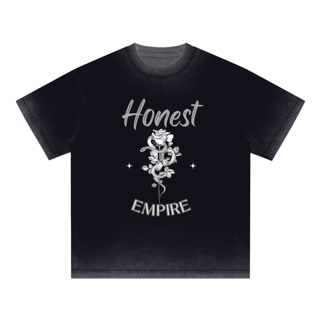 H.E. “WashYourHands” Reverse Dyed Loose Cotton T-Shirt