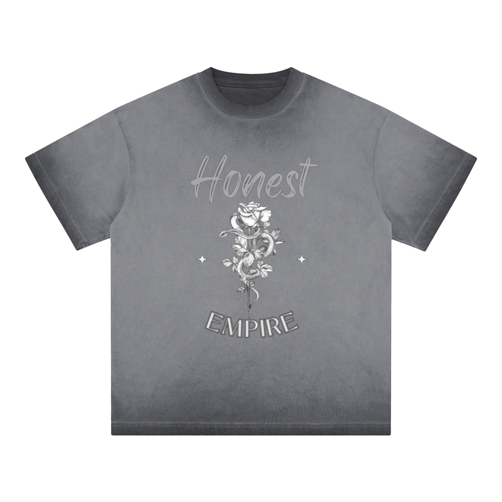 H.E. “WashYourHands” Reverse Dyed Loose Cotton T-Shirt