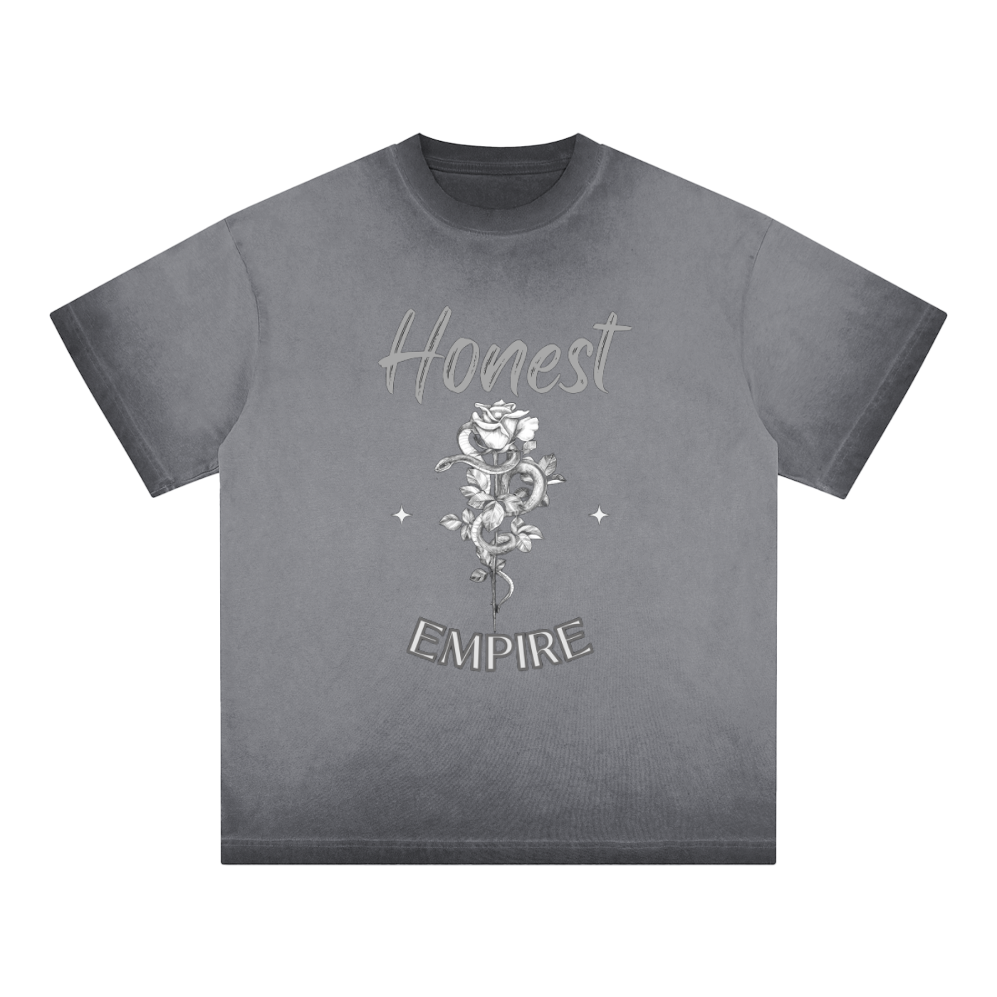 H.E. “WashYourHands” Reverse Dyed Loose Cotton T-Shirt