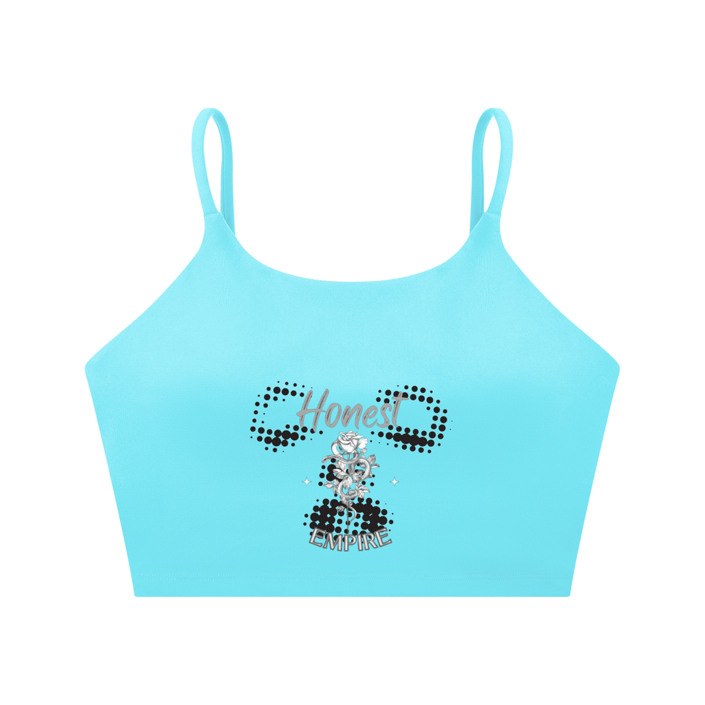 H.E. FACE Spaghetti Strap Yoga Sports Bra