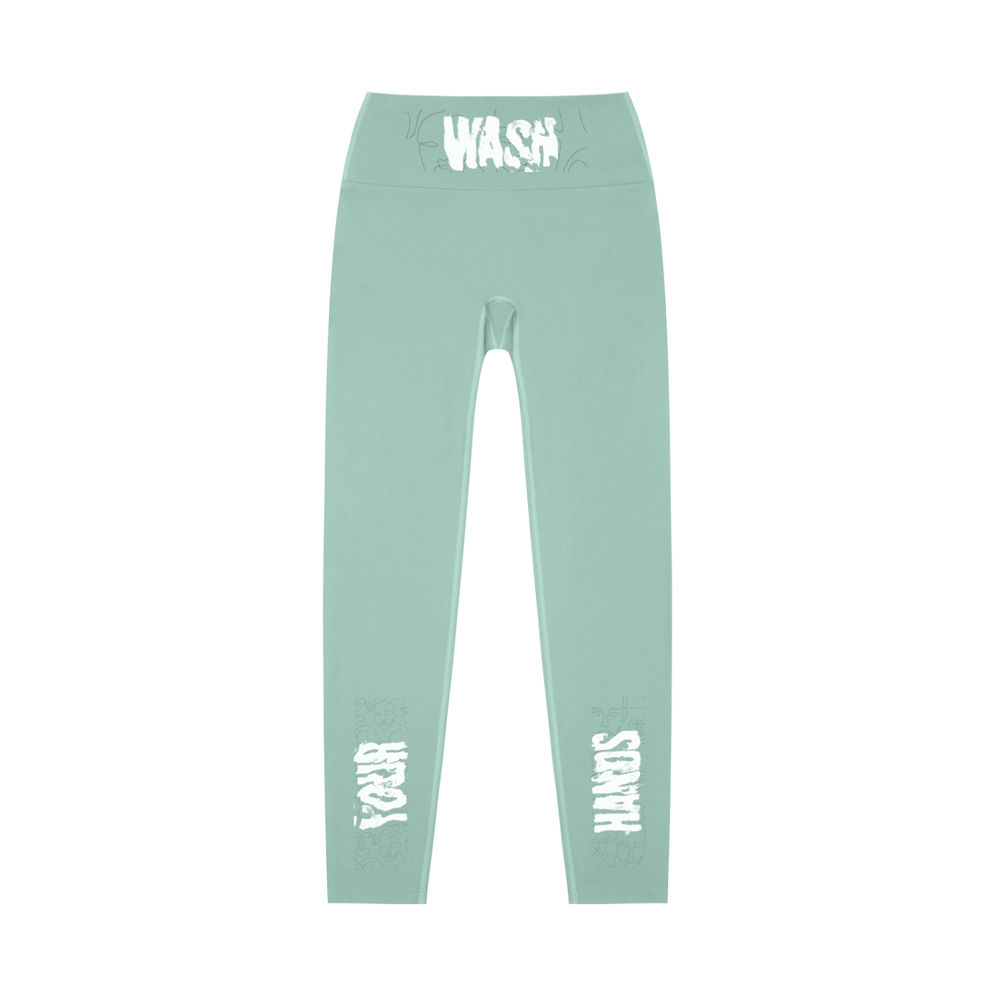 H.E. “WashYourHands” High-Waisted Yoga Leggings