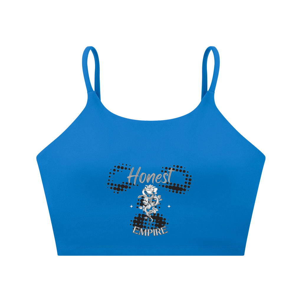 H.E. FACE Spaghetti Strap Yoga Sports Bra