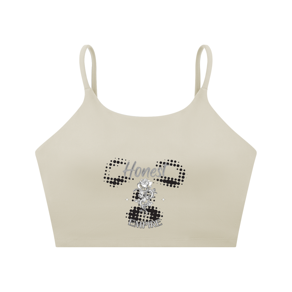 H.E. FACE Spaghetti Strap Yoga Sports Bra