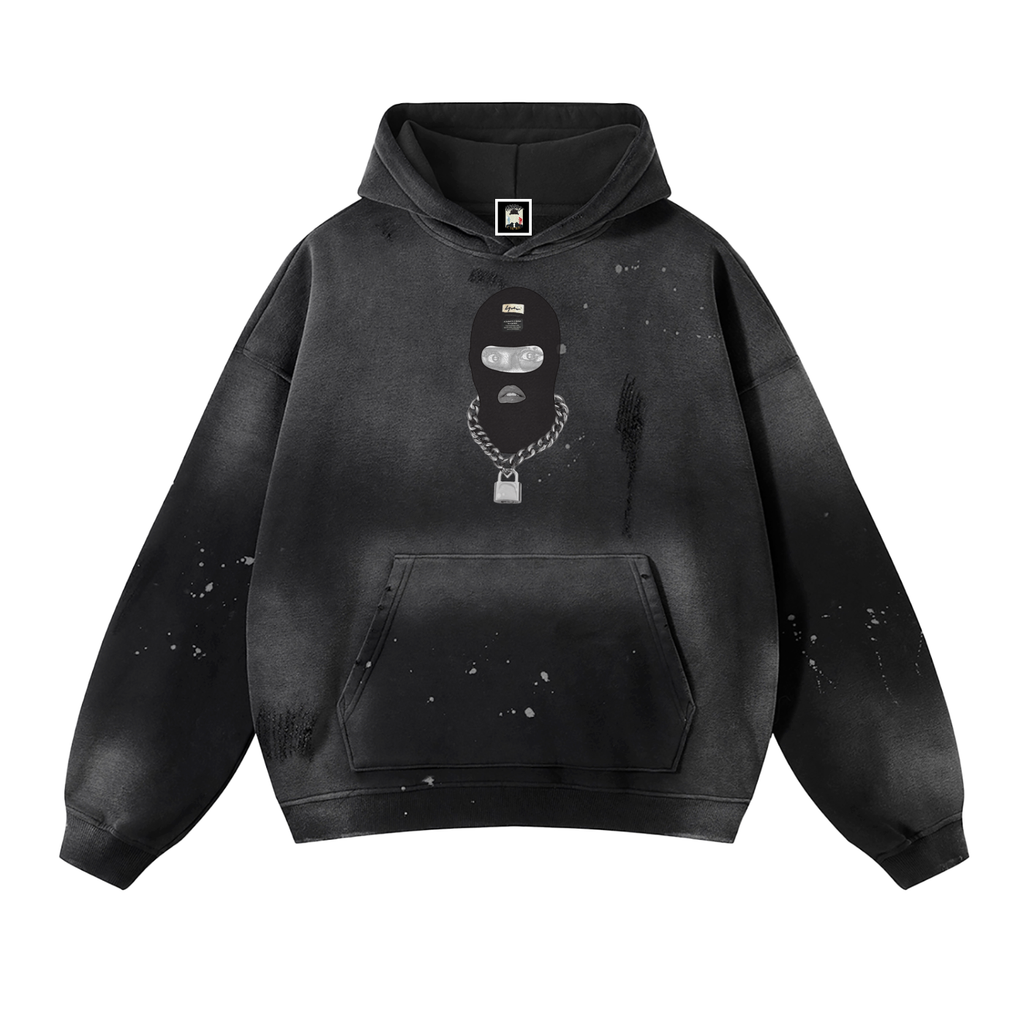 Honest Empire “TDDIP” Vintage Washed Frayed Fleece Hoodie