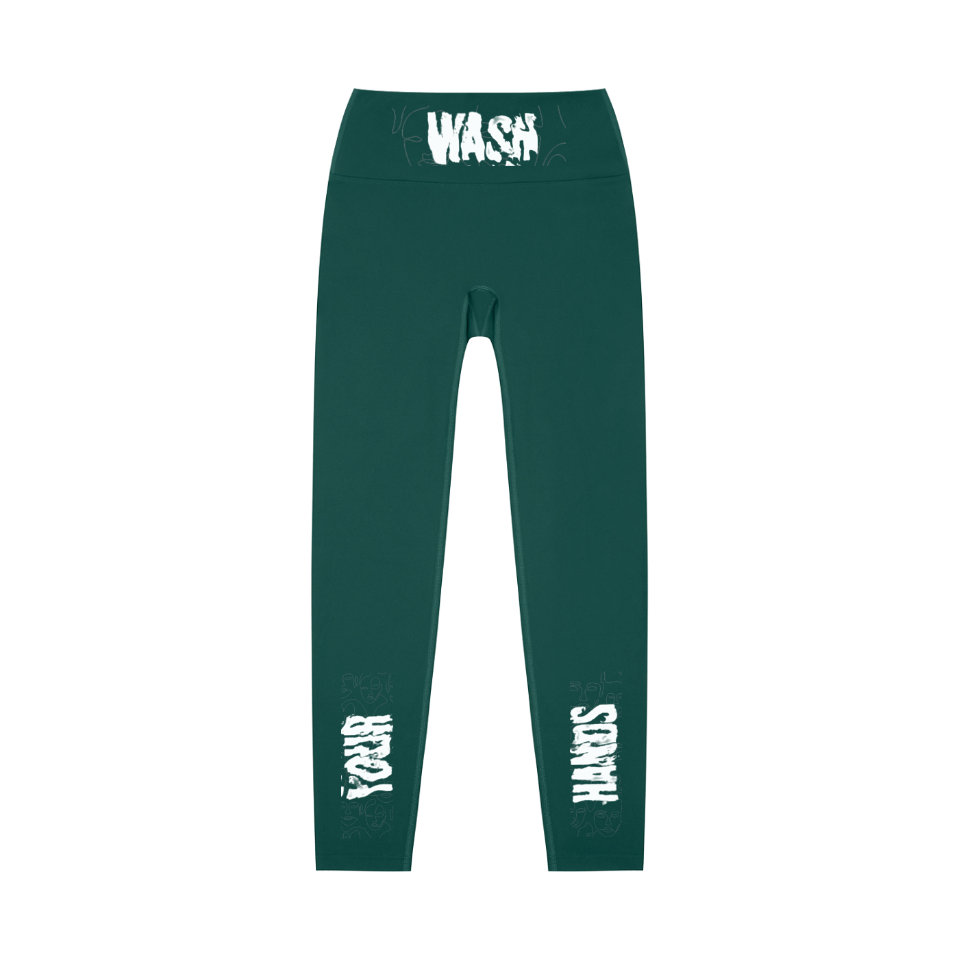 H.E. “WashYourHands” High-Waisted Yoga Leggings