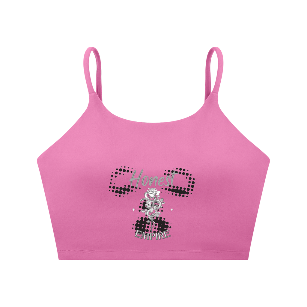 H.E. FACE Spaghetti Strap Yoga Sports Bra