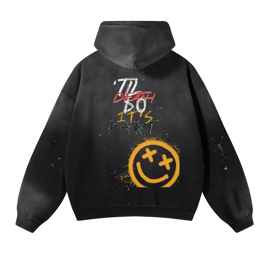 Honest Empire “TDDIP” Vintage Washed Frayed Fleece Hoodie