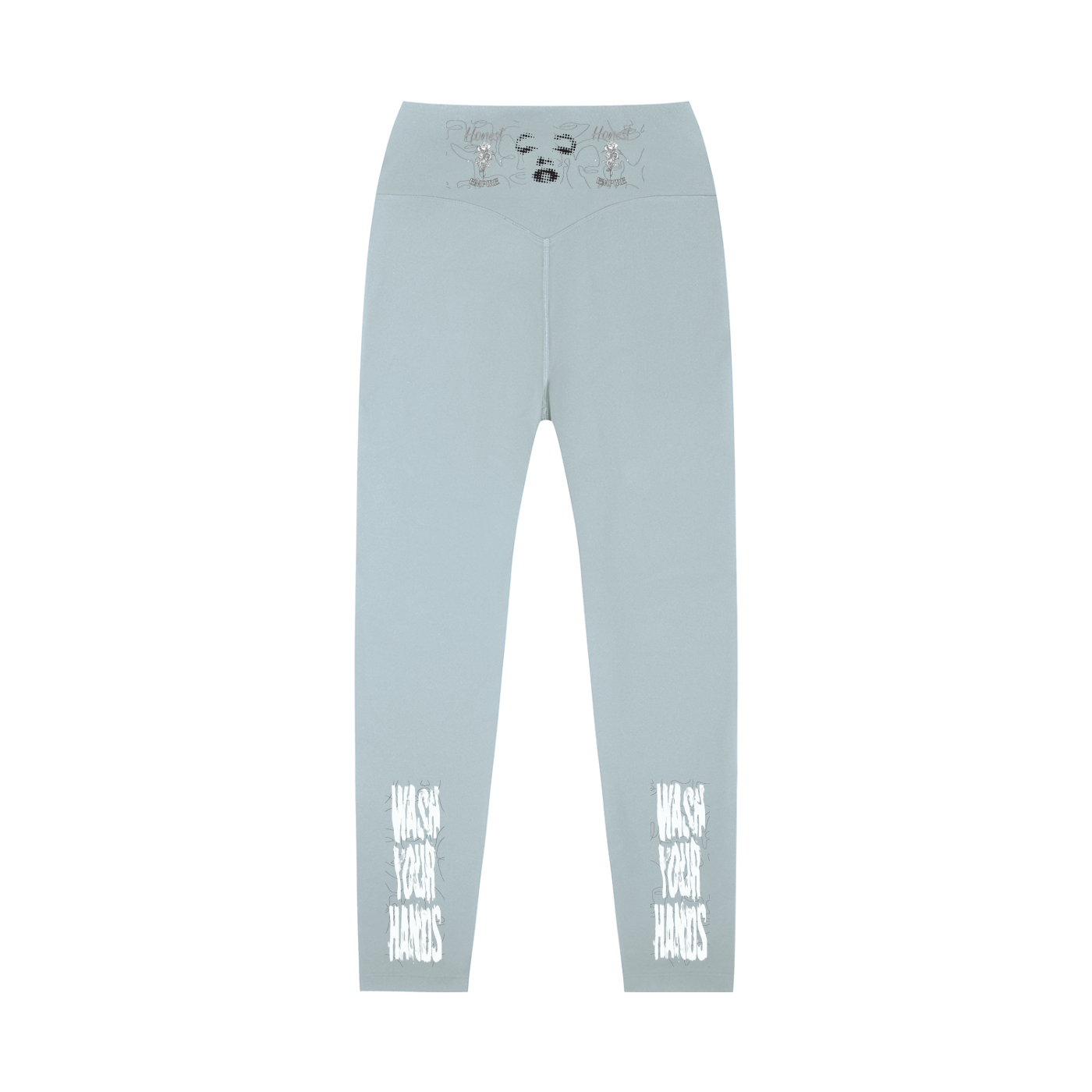 H.E. “WashYourHands” High-Waisted Yoga Leggings