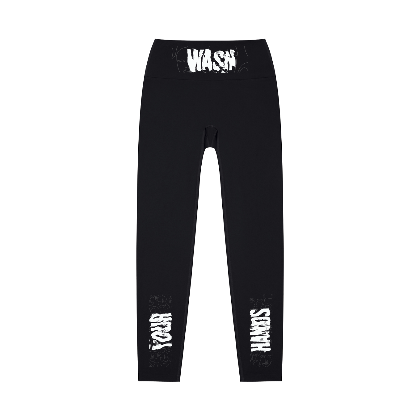 H.E. “WashYourHands” High-Waisted Yoga Leggings