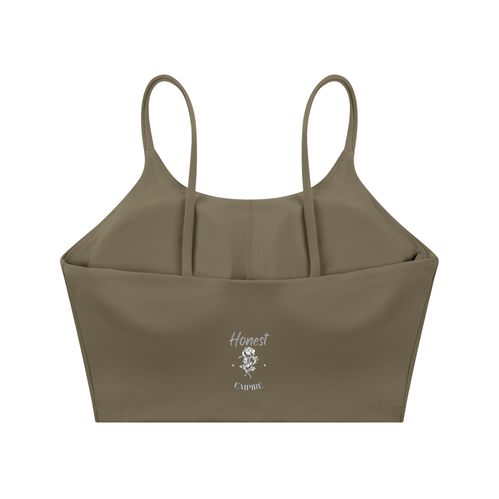 H.E. FACE Spaghetti Strap Yoga Sports Bra