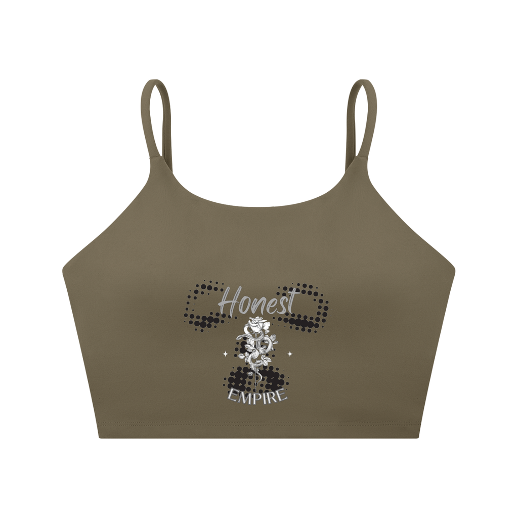 H.E. FACE Spaghetti Strap Yoga Sports Bra