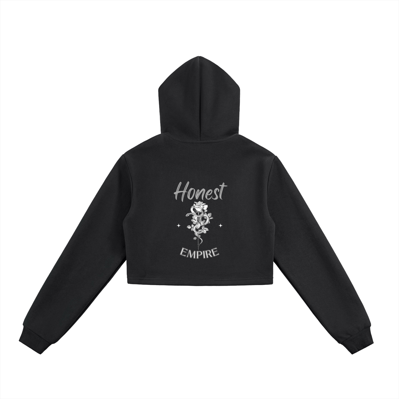 H.E. Essential Cropped Zip-Up Hoodie