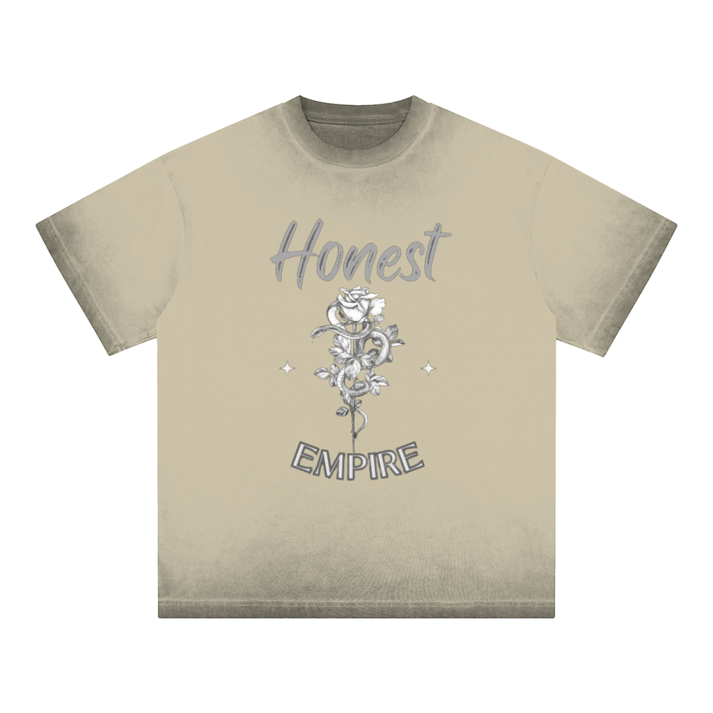 H.E. “WashYourHands” Reverse Dyed Loose Cotton T-Shirt