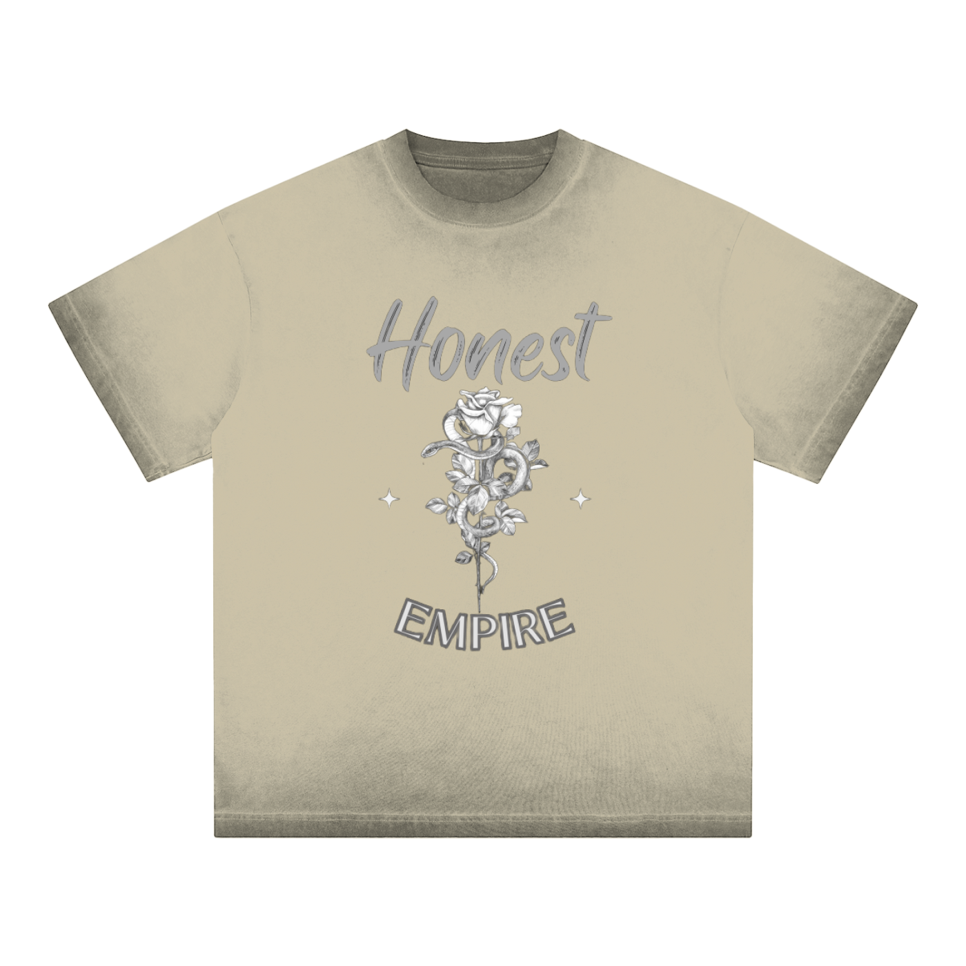 H.E. “WashYourHands” Reverse Dyed Loose Cotton T-Shirt