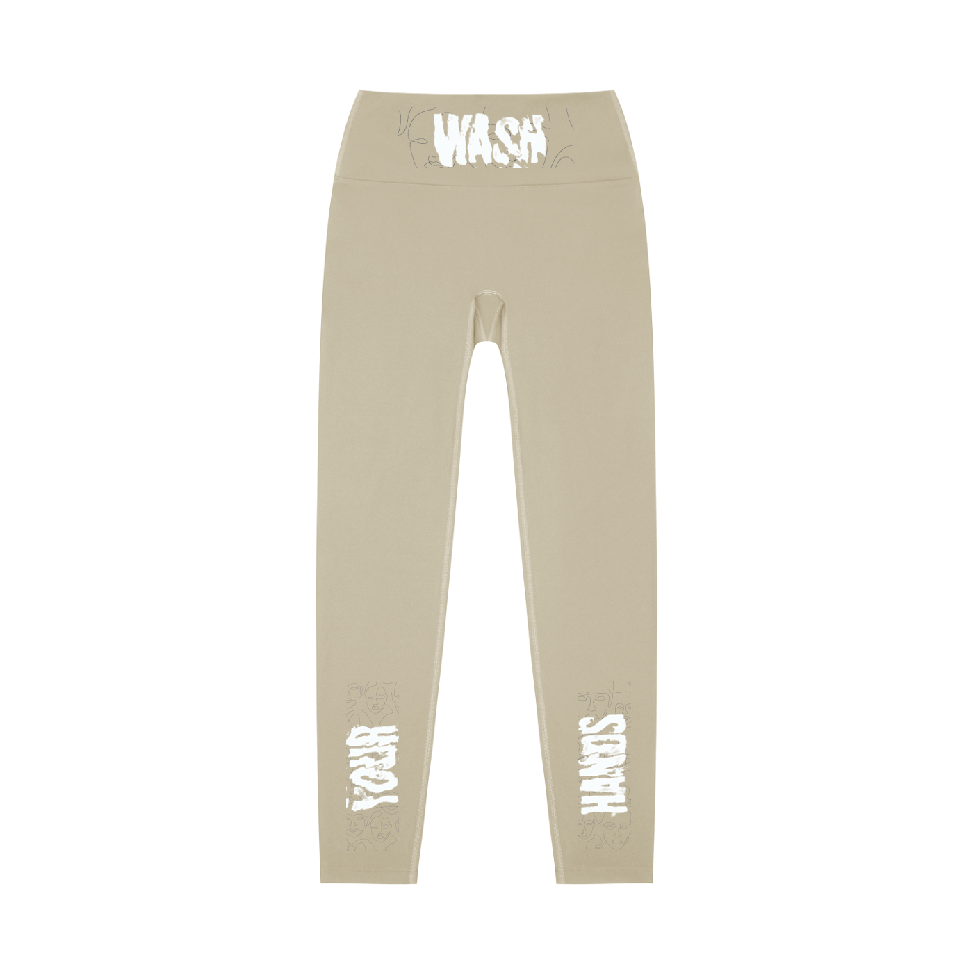 H.E. “WashYourHands” High-Waisted Yoga Leggings